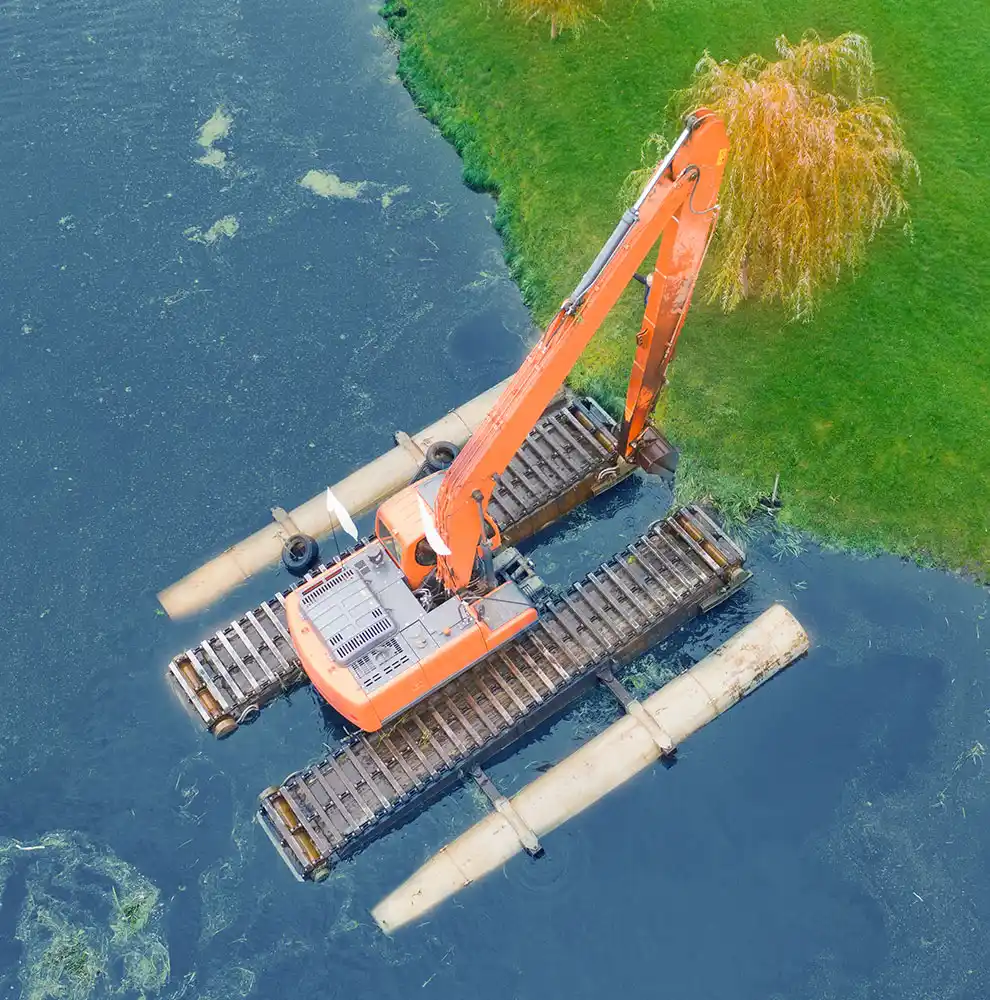 pond dredging and temporary pond construction